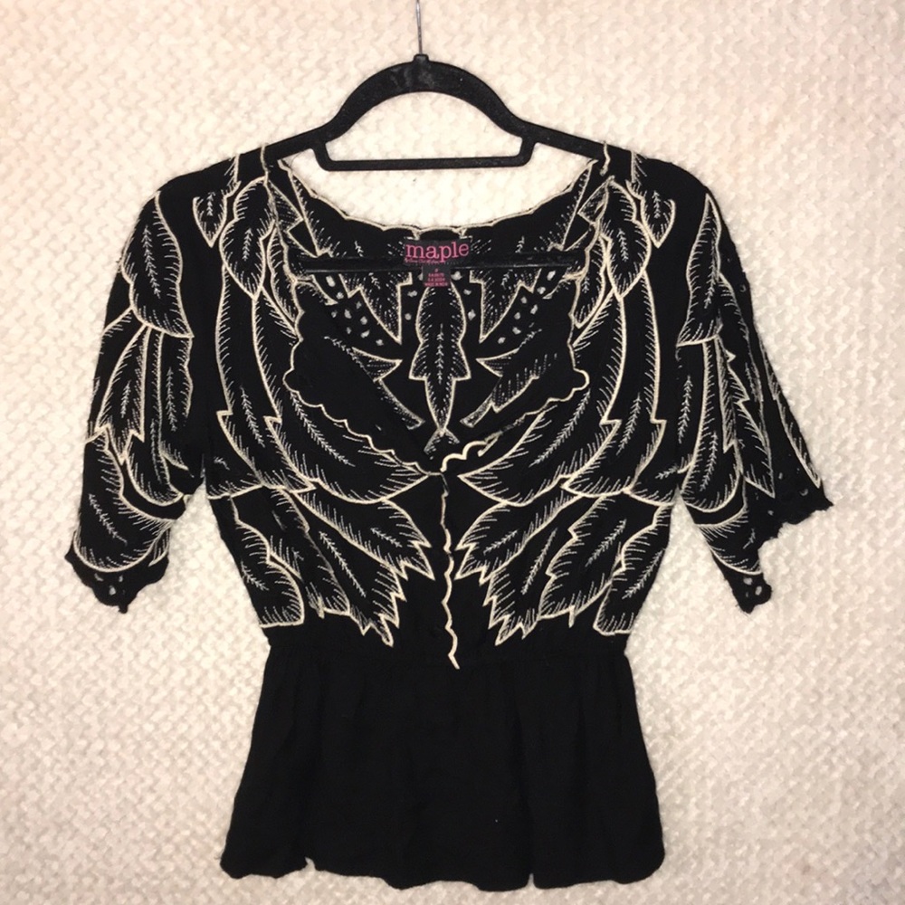 Half Button-up Blouse Fitted